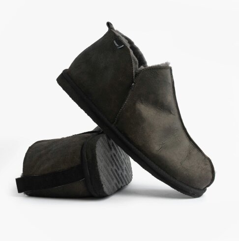 Shepherd ANTON Mens Slippers Matt Black