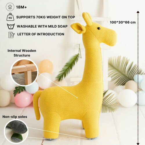 CROCHETTS Set of 2 cotton giraffe plush toys (Large + Mini) PLTY01LTM01
