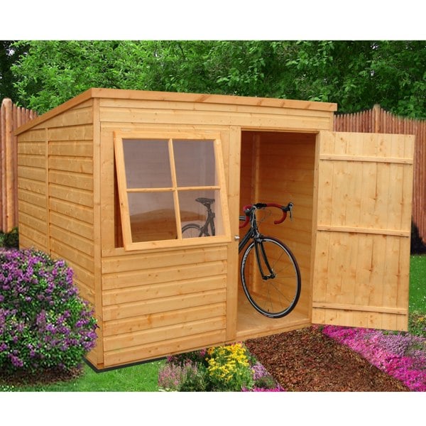 Shire Pent 7x7 12mm interlock Clad wooden Shed - Best Shed