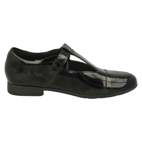 Clarks Girls Clarks Laser Detailed T-Bar Shoes Scala Spirit K