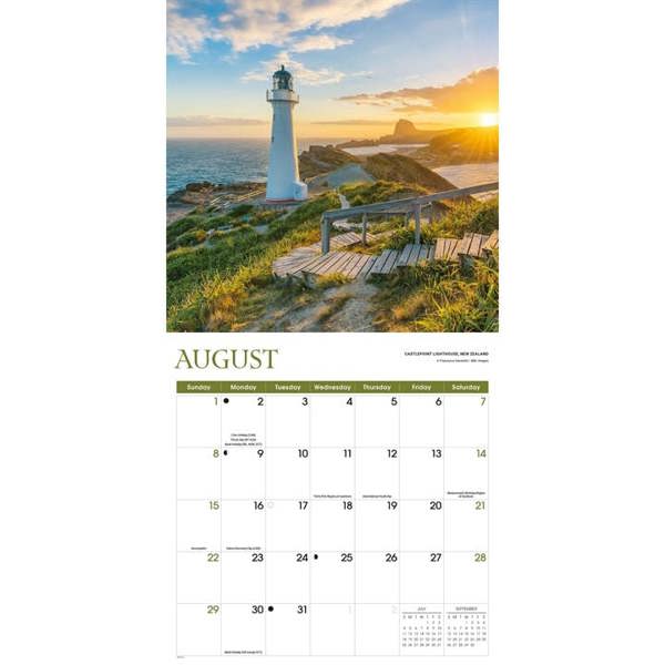 Lighthouses Calendar 2027, Wall Calendars, Month To View, Travel, Gift