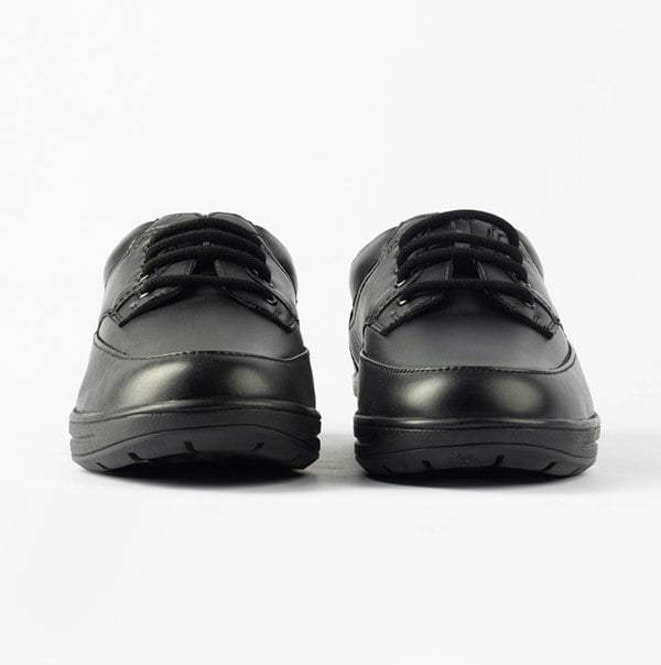 Dr Keller BRIAN Mens Leather Comfort Fit Lace-Up Shoes Black