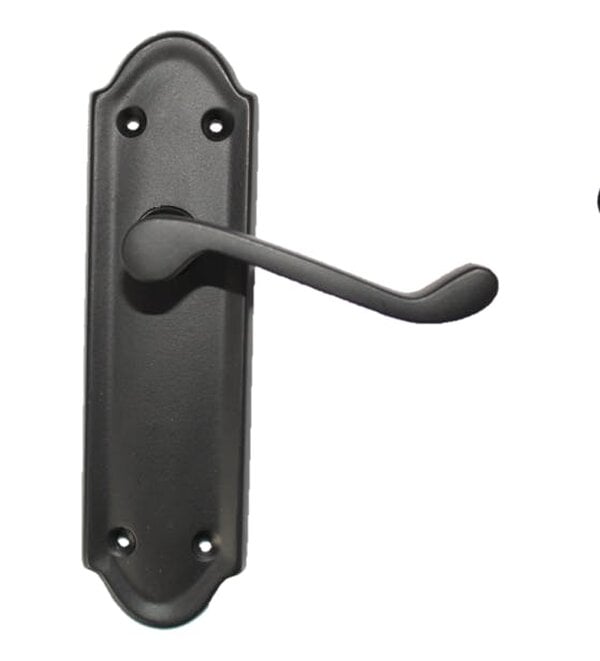 EDH Door Hardware Matt Black Internal Door Handles Ashford Style Lever Latch Handles and Latch