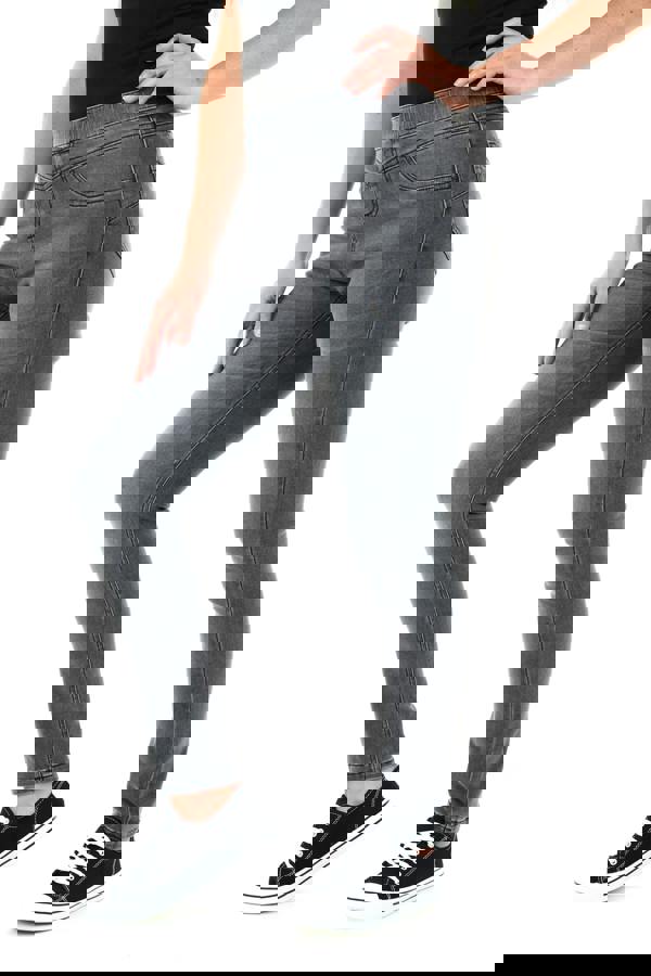 Smart Living Women's Stylish  Sculpt Pull On Jeggings with Pockets - Trendy & Comfy - Grey