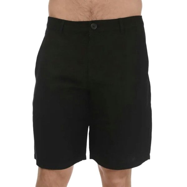 Armani Exchange Mens Linen Rayon Twill Shorts - Black