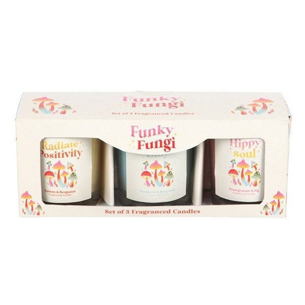 Serano Set of 3 Funky Fungi Mushroom Votive Candles