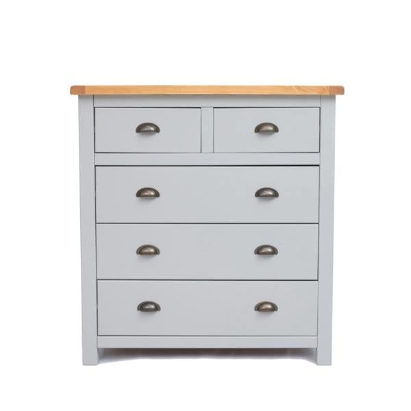 Argenta 5 Drawer Chest of Drawers Brass Cup Handle