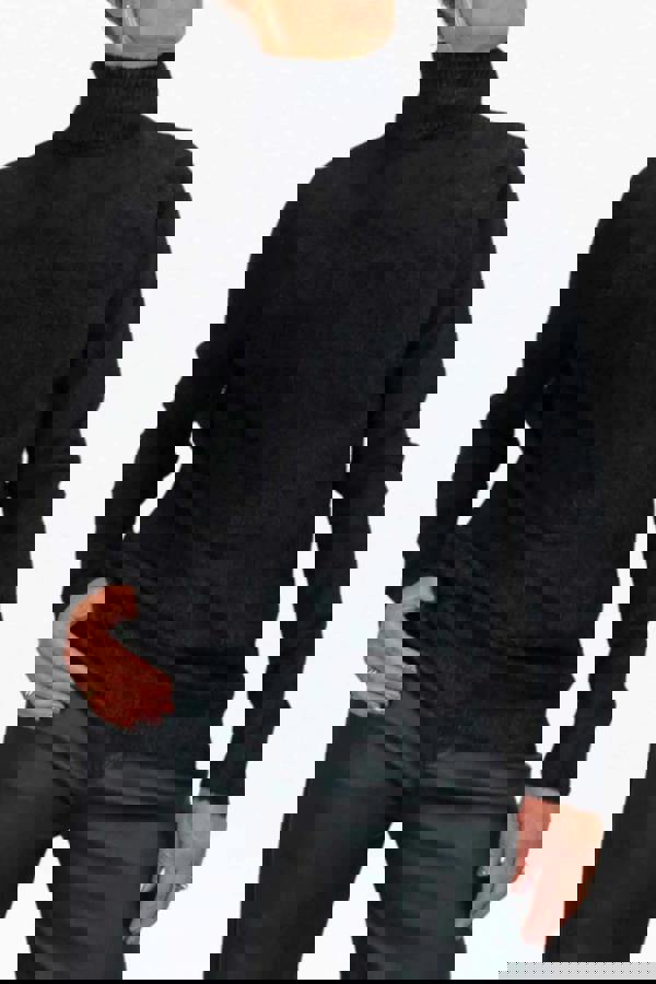 Paulo Due Women's Long Sleeve Roll Neck Jumper Fluffy Knit