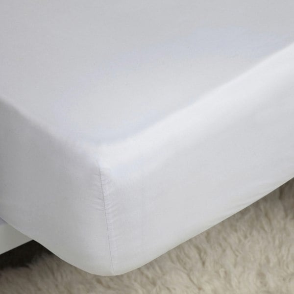 Belledorm 200 Thread Count Cotton Percale Deep Fitted Sheet - White