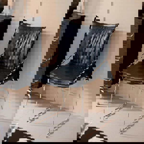 Rit Concept Egan Dining Chair With Armrests, Leather