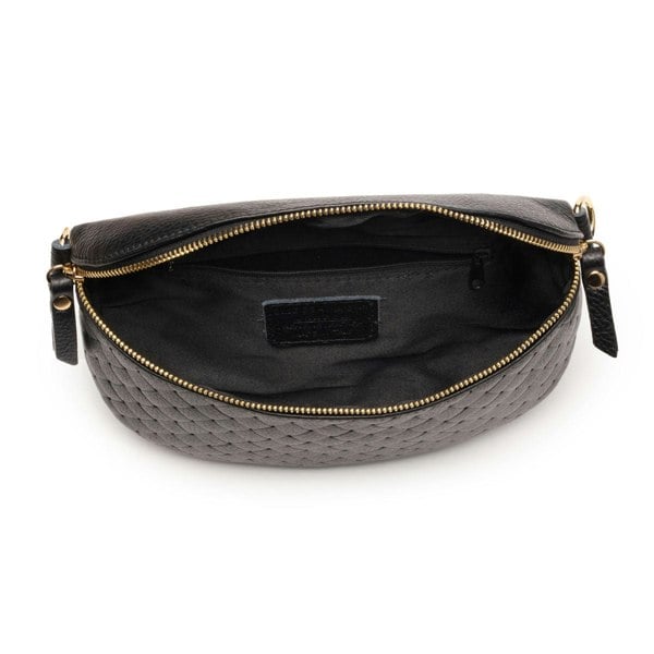 Elie Beaumont Woven Sling Bag Black - Midi size