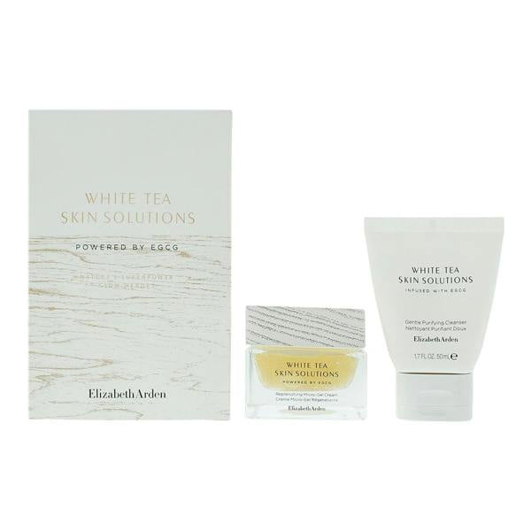 Elizabeth Arden White Tea Skin Solutions 2 Piece Gift Set: Cleanser 50ml - Gel-Cream 50ml