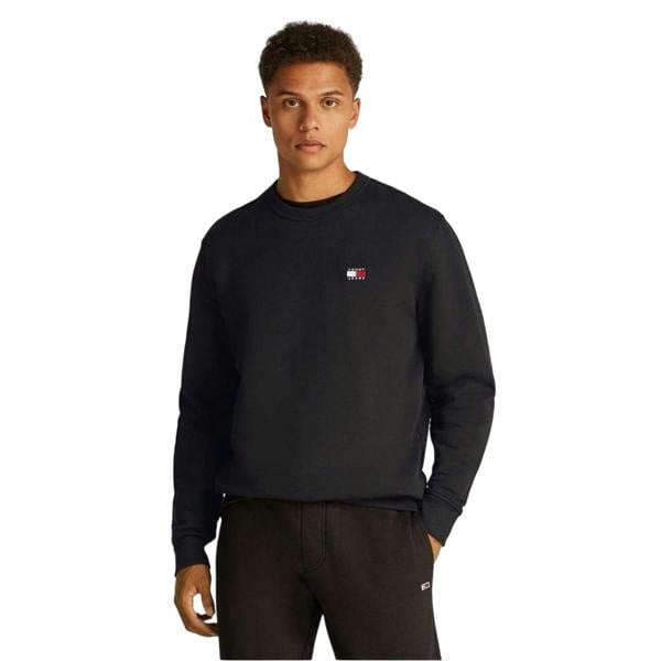 Tommy Jeans Mens Logo Sweatshirt - Black - 