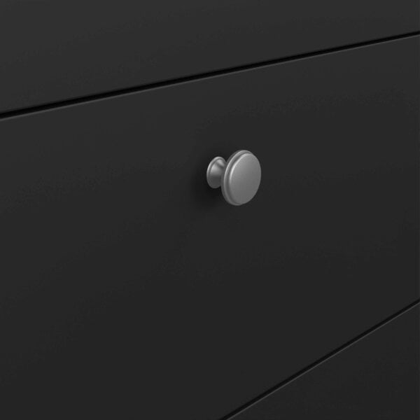 Wyld Haus Gossmere Matt Black Sideboard 2 Doors 3 Drawers
