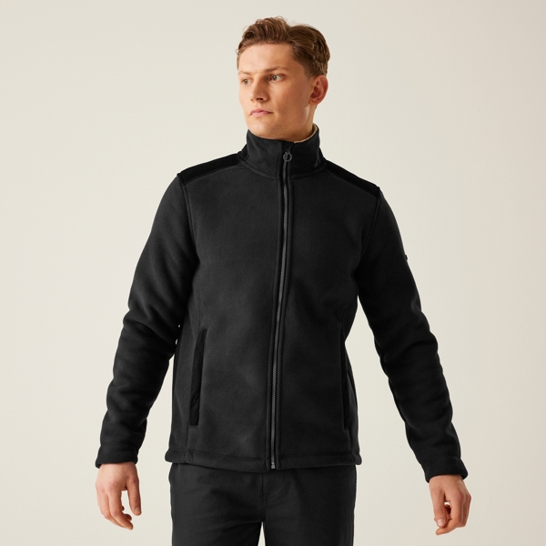 Regatta Mens Faversham Full Zip Fleece Jacket - Black