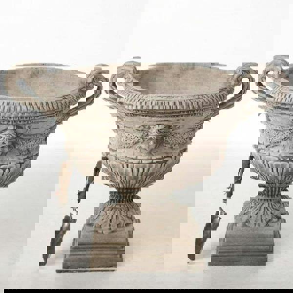 Extra Large Oval Antique Garden Urn and Plinth