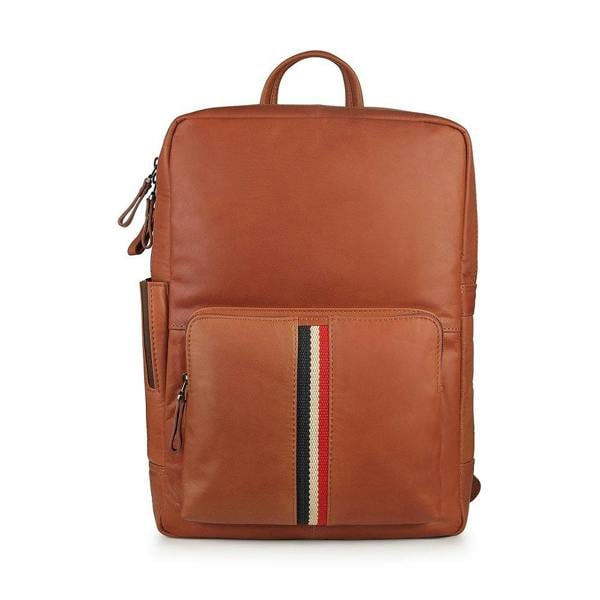 PRIMEHIDE Leather Laptop Backpack with Stripe - TEXAN