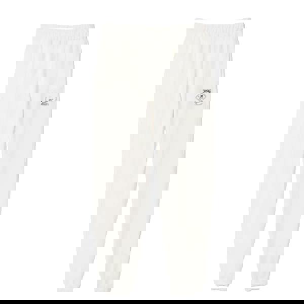 Lacoste Womens/Ladies Embroidered Straight Leg Jogging Bottoms - Cream