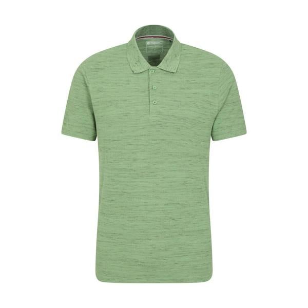 Mountain Warehouse Mens Dawnay Textured Pique Polo Shirt - Green - 