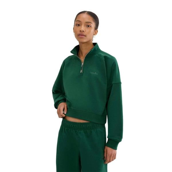 Ellesse Womens/Ladies Carrera Quarter Zip Sweatshirt - Dark Green - 