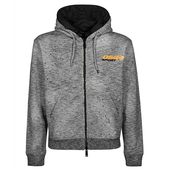 Dsquared2 DSQ2 Sport Paint Splash Hoodie Jacket - Grey