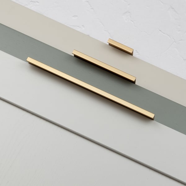 Handle & Home Satin Brass Squared Edge Mount Lip Pull Handles