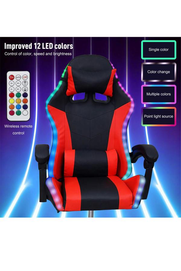 Groundlevel Gaming Office Chair with LED Lights