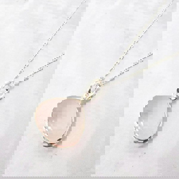 Sterling Silver Rose Quartz Gemstone Necklace