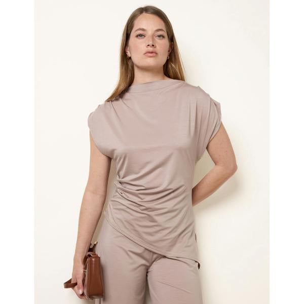 Blue Vanilla Soft Jersey Asymmetric Hem Set