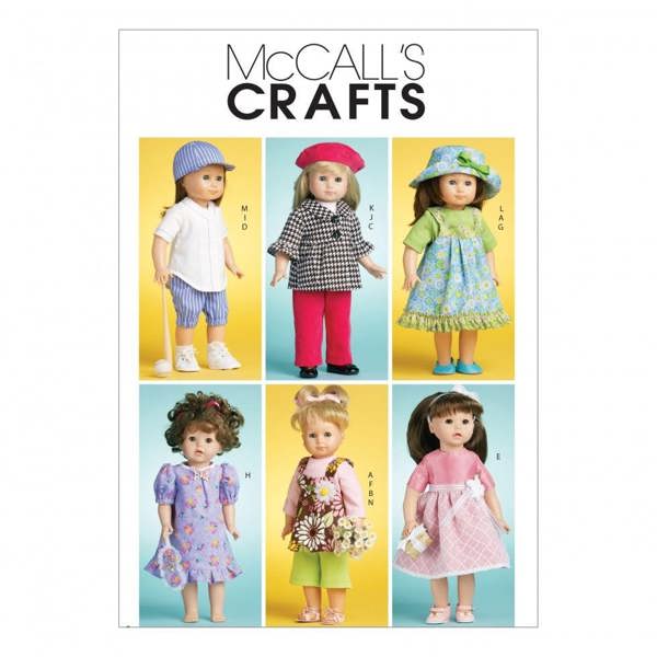 McCalls 6137 Paper Sewing Pattern – Doll Clothes, Size Fits 18 inch Doll, Intermediate