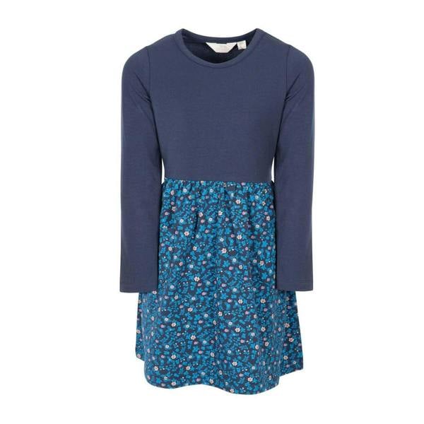 Trespass Girls Floral Cotton Blend Dress - Navy - 
