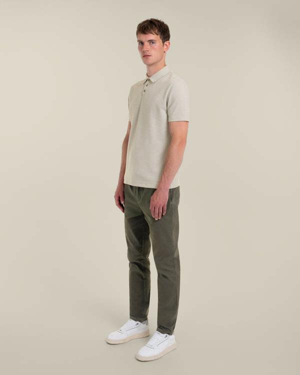 Larsson & Co Per - Jacquard Textured Polo Shirt
