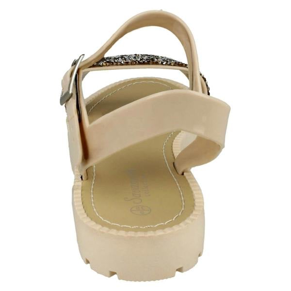 Savannah Ladies Savannah Flatform Glitter Sandal