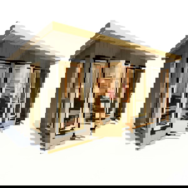 16x8 insulated Garden Studio Office and Store Pent Roof - Best Shed