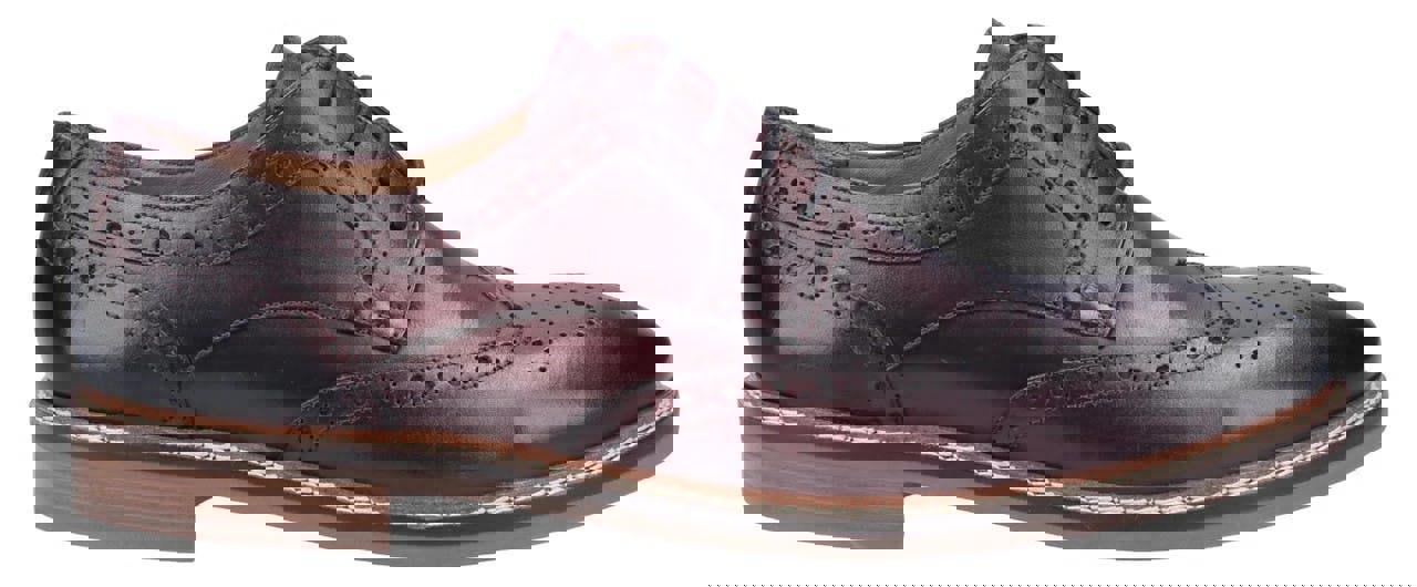 Hush Puppies Bryson Mens Wing Tip Brogue Smart Leather Lace Up Shoes