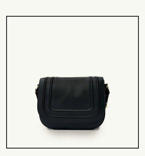 Apatchy London The Mimi Maxi Black Leather Bag