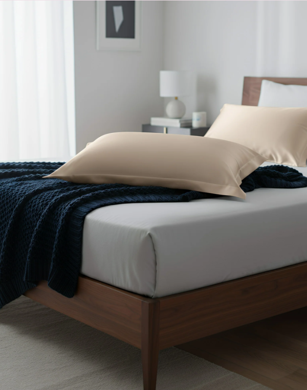 Anypillow Pillowcase 50x75cm Gold Pure Real Silk For Comfortable And Relaxing Home Bed