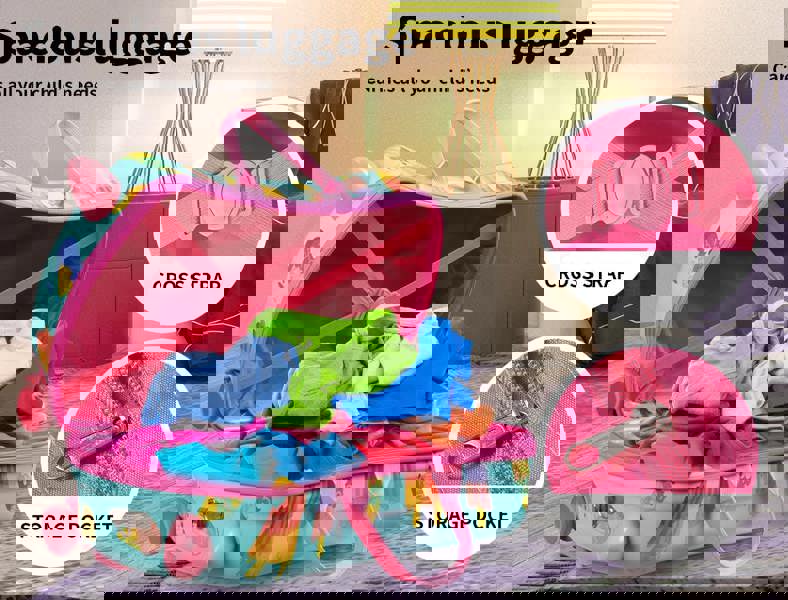 Dekko Kids Ride On Suitcase Children Travel Luggage Carry Bag Trolley Ice Cream