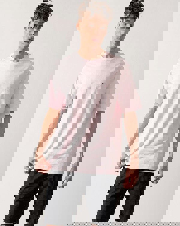 Tommy Hilfiger Essential Seasonal Regular Fit Solid Mens T-Shirt - Light Pink