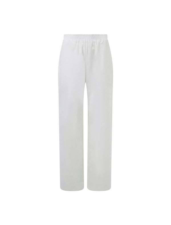 Balou High Waist Linen Trousers - White