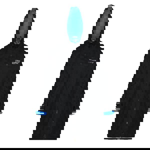 Regatta Kids Back Print Changing Robe - Black/Oxford Blue