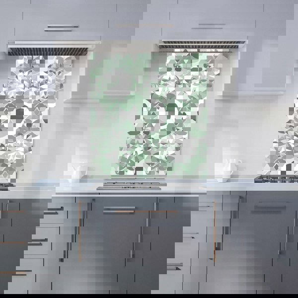 Warren Reed - Designer Geometric Pastel Green Kitchen Splashback
