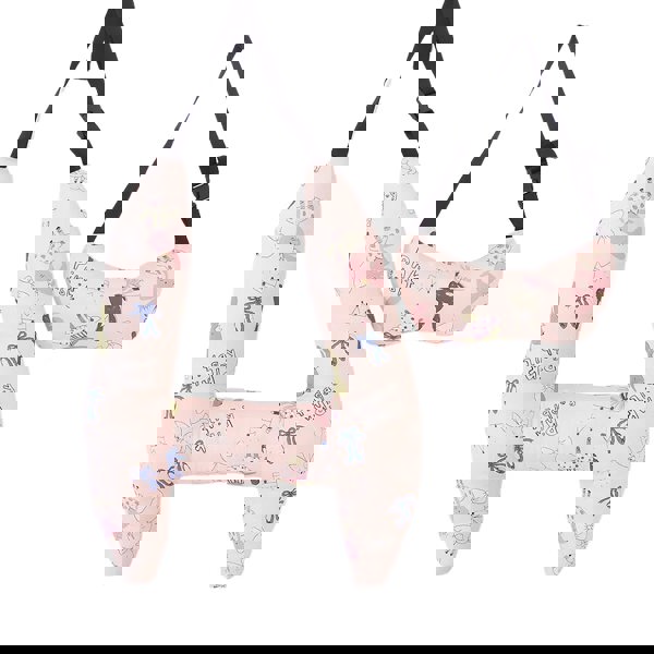 anycoplus Anypillow Car Travel Pillow Pink Rabbit 1 Set for Kids and Adult Neck Head Support H-Shape Travel Pillow