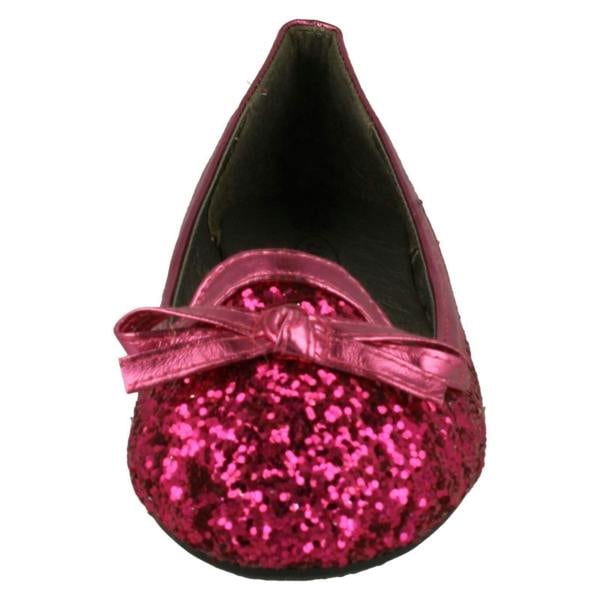 Spot On Girls Spot On Glitter Bow Detail Flats