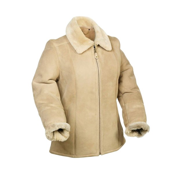 Eastern Counties Leather Women's Hillary Aviator Sheepskin Coat - Mushroom