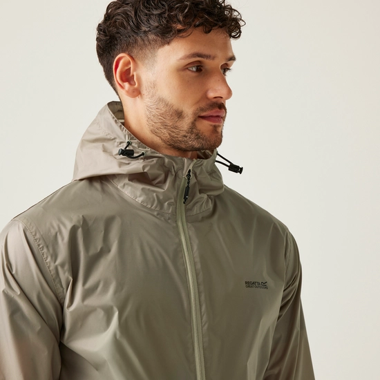 Regatta Mens Pack It III Waterproof Jacket - Golden Sand