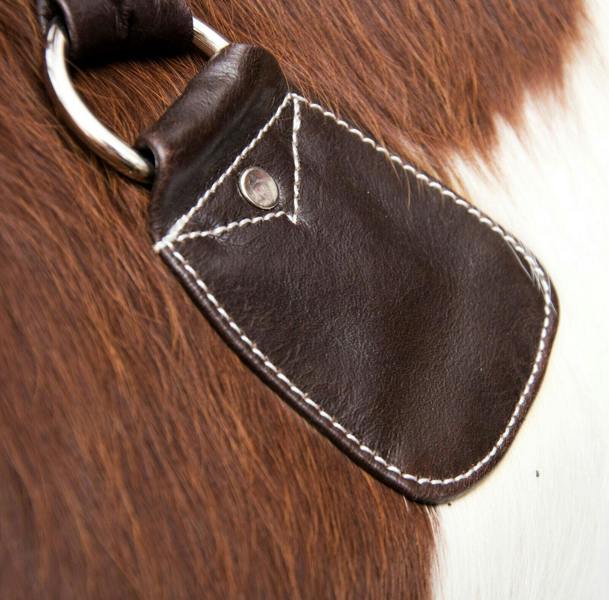 Infinity Leather Deluxe Leather Holdall  Bag Genuine Cowhide & Cow Fur Weekend Duffel Travel