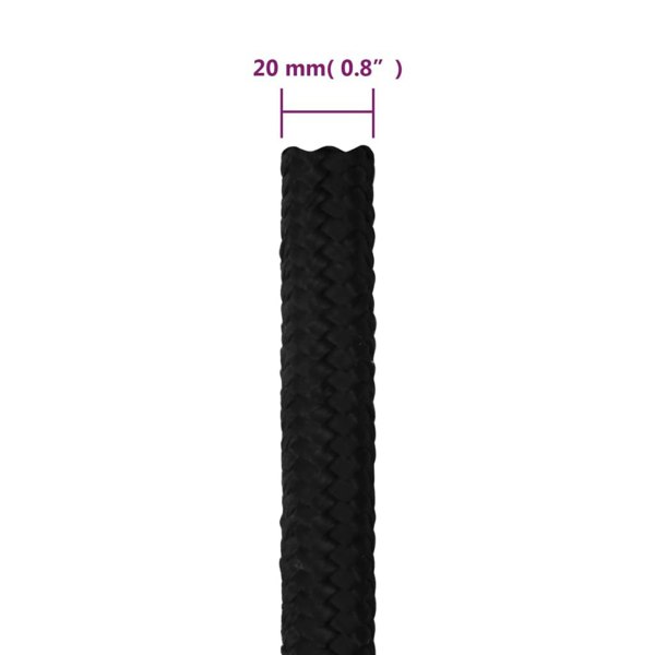 Berkfield Work Rope Black 20 mm 25 m Polyester