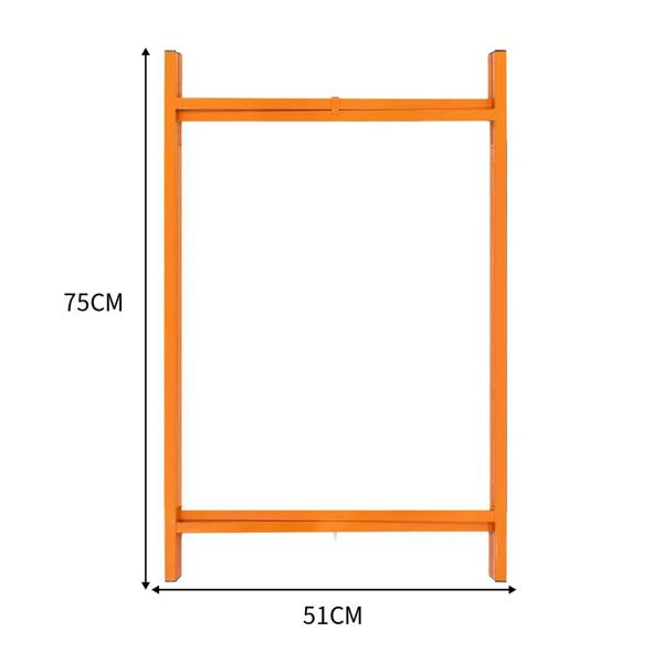 Three sturdy orange mortar board stands, each 750mm high and 510mm wide, designed for displaying graduation caps securely