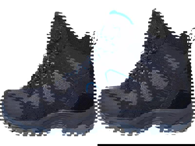 Karrimor Bodmin MID 6 Mens Walking Hiking Lace Up Trekking Boots, black and grey rugged outdoor footwear with padded ankle support and durable sole.